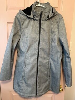 Reitmans Light Gray Hooded Jacket